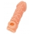 Телесная закрытая насадка с венками Cock Sleeve Size L - 17,6 см. - KOKOS - в Новокузнецке купить с доставкой