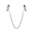 Зажимы для сосков с фиолетовой цепочкой Sweet Caress Nipple Chain - Sweet Caress - купить с доставкой в Новокузнецке