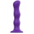 Фиолетовая насадка Strap-On-Me Dildo Geisha Balls size M - Strap-on-me - купить с доставкой в Новокузнецке