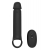 Черная насадка-удлинитель с вибрацией Vibrating Extender With Remote - Dream Toys - в Новокузнецке купить с доставкой