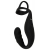 Черное эрекционное кольцо со стимуляцией промежности и анальной пробкой Cock Ring with RC Prostate Plug - Orion - в Новокузнецке купить с доставкой