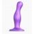 Фиолетовая насадка Strap-On-Me Dildo Plug Curvy size M - Strap-on-me - купить с доставкой в Новокузнецке