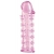 Гелевая розовая насадка на фаллос с шипами - 12 см. - Toyfa Basic - в Новокузнецке купить с доставкой