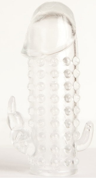 Гелевая прозрачная насадка с 2 отростками - 13 см. - Toyfa Basic - в Новокузнецке купить с доставкой Гелевая прозрачная насадка с 2 отростками - 13 см. - Toyfa Basic - в Новокузнецке купить с доставкой