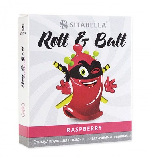 Стимулирующий презерватив-насадка Roll   Ball Raspberry - Sitabella - купить с доставкой в Новокузнецке