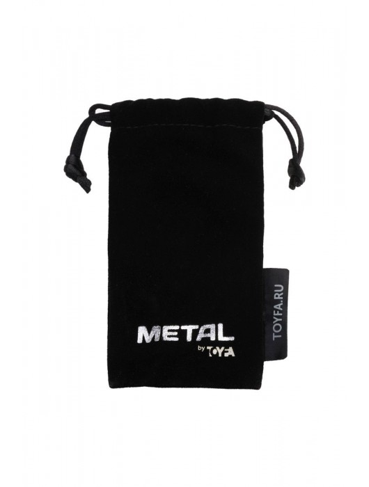 Серебристая коническая анальная пробка с красным кристаллом - 8 см. - ToyFa - купить с доставкой в Новокузнецке