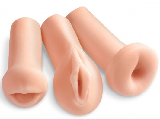 Комплект из 3 мастурбаторов All 3 Holes: вагина, анус, ротик - Pipedream - в Новокузнецке купить с доставкой