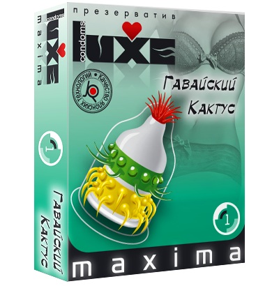 Презерватив LUXE Maxima  Гавайский Кактус  - 1 шт. - Luxe - купить с доставкой в Новокузнецке