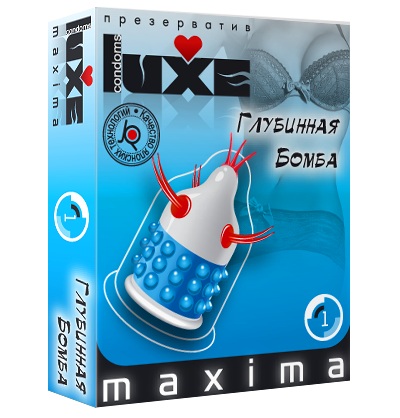 Презерватив LUXE Maxima  Глубинная бомба  - 1 шт. - Luxe - купить с доставкой в Новокузнецке