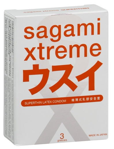 Ультратонкие презервативы Sagami Xtreme SUPERTHIN - 3 шт. - Sagami - купить с доставкой в Новокузнецке