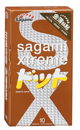 Презервативы Sagami Xtreme FEEL UP с точечной текстурой и линиями прилегания - 10 шт. - Sagami - купить с доставкой в Новокузнецке