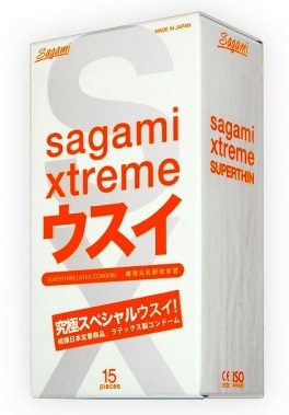 Ультратонкие презервативы Sagami Xtreme SUPERTHIN - 15 шт. - Sagami - купить с доставкой в Новокузнецке