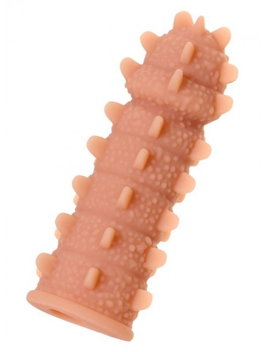 Телесная реалистичная насадка KOKOS Extreme Sleeve 04 с дополнительной стимуляцией - 12,7 см. - KOKOS - в Новокузнецке купить с доставкой