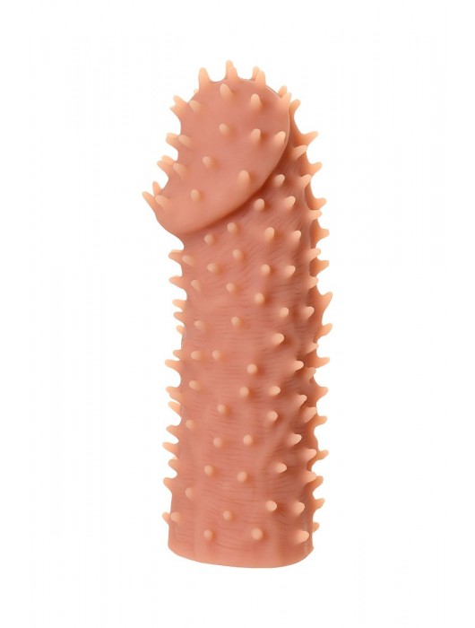 Телесная реалистичная насадка KOKOS Extreme Sleeve 07 с дополнительной стимуляцией - 12,7 см. - KOKOS - в Новокузнецке купить с доставкой