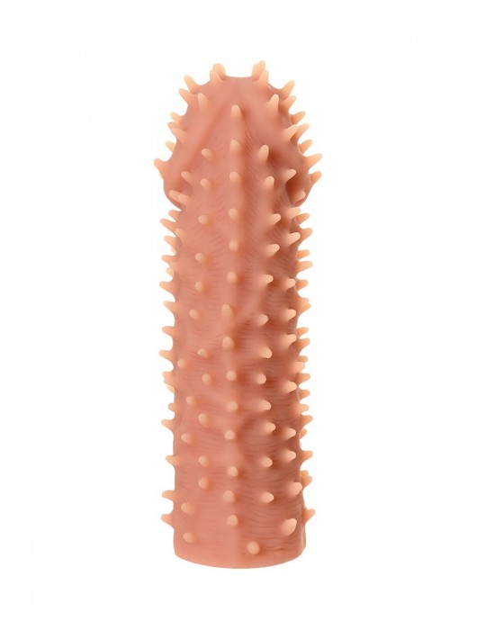 Телесная реалистичная насадка KOKOS Extreme Sleeve 07 с дополнительной стимуляцией - 12,7 см. - KOKOS - в Новокузнецке купить с доставкой