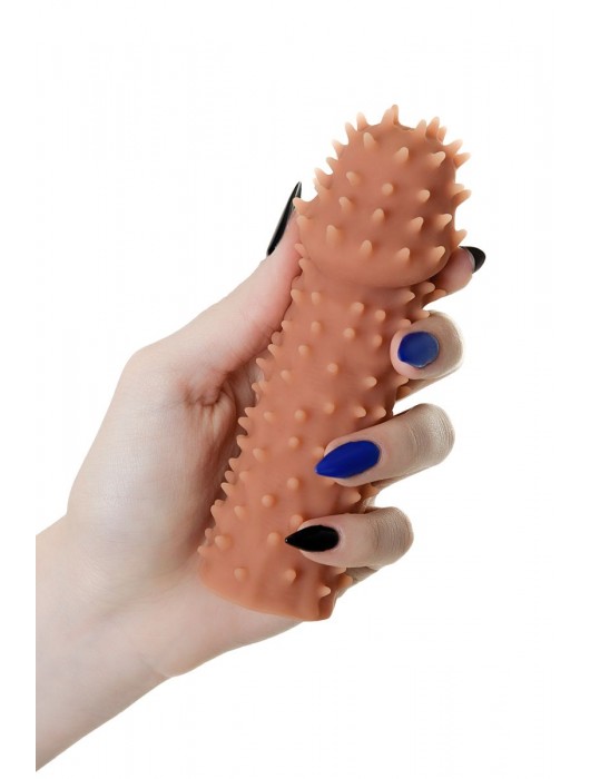 Телесная реалистичная насадка KOKOS Extreme Sleeve 07 с дополнительной стимуляцией - 12,7 см. - KOKOS - в Новокузнецке купить с доставкой