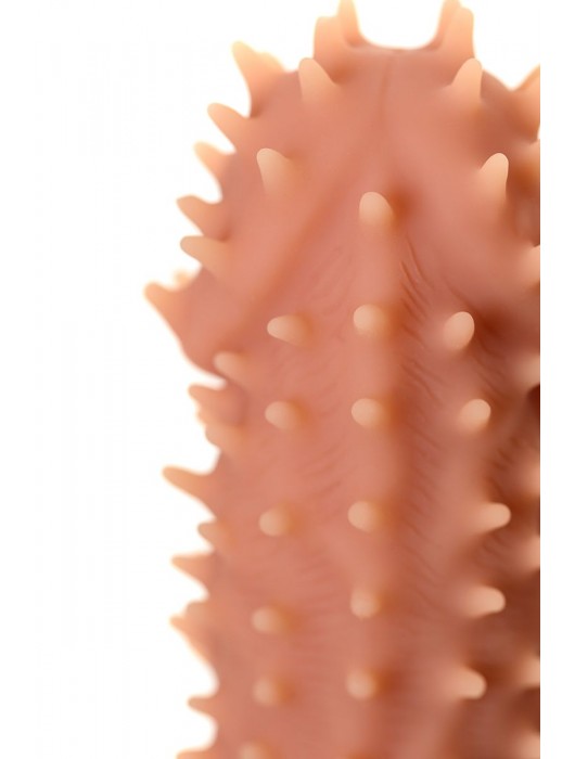 Телесная реалистичная насадка KOKOS Extreme Sleeve 07 с дополнительной стимуляцией - 12,7 см. - KOKOS - в Новокузнецке купить с доставкой