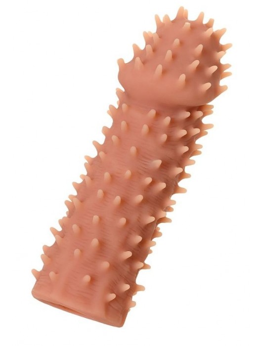 Телесная реалистичная насадка KOKOS Extreme Sleeve 07 с дополнительной стимуляцией - 12,7 см. - KOKOS - в Новокузнецке купить с доставкой