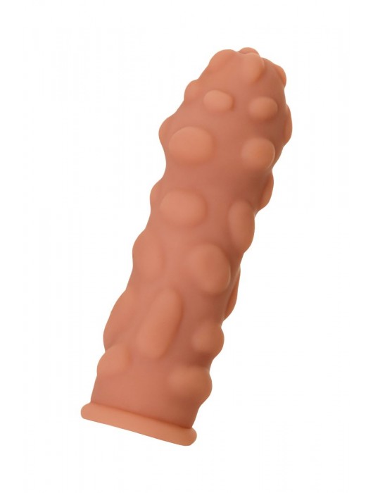 Телесная реалистичная насадка KOKOS Extreme Sleeve 11 с дополнительной стимуляцией - 12,7 см. - KOKOS - в Новокузнецке купить с доставкой