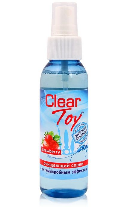 Очищающий спрей для игрушек CLEAR TOY Strawberry - 100 мл. - Биоритм - купить с доставкой в Новокузнецке