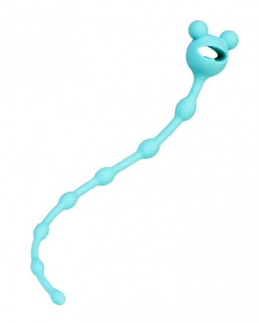 Мятная силиконовая анальная цепочка Froggy - 27,4 см. - ToyFa в Новокузнецке Мятная силиконовая анальная цепочка Froggy - 27,4 см. - ToyFa