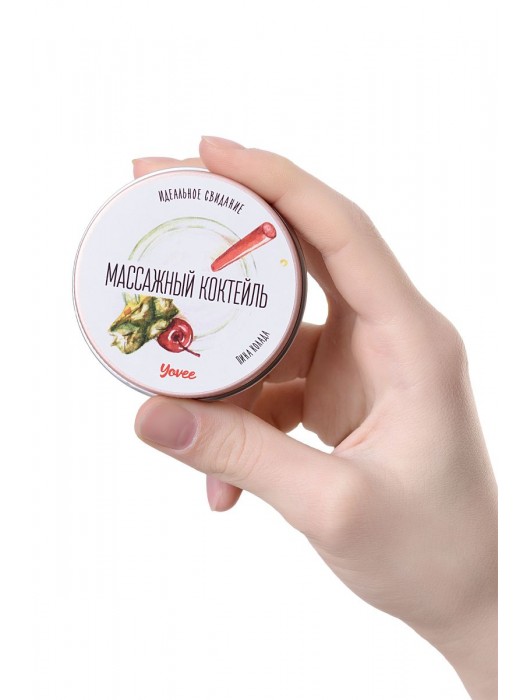 Массажная свеча «Массажный коктейль» с ароматом пина колады - 30 мл. - ToyFa - купить с доставкой в Новокузнецке