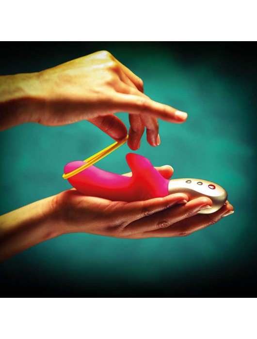 Ярко-розовый мини-вибратор Amorino - Fun Factory