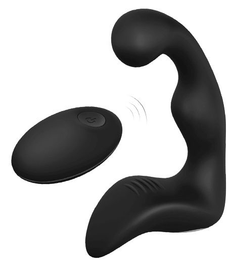 Черный вибромассажер простаты REMOTE BOOTY PLEASER - Dream Toys - в Новокузнецке купить с доставкой