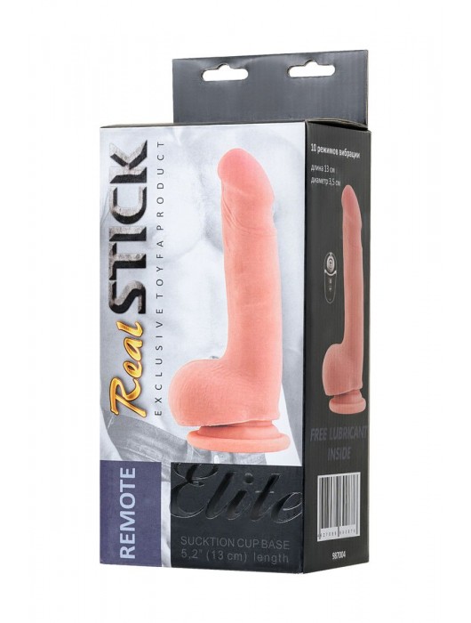 Реалистичный перезаряжаемый вибратор с пультом ДУ - 13 см. - ToyFa