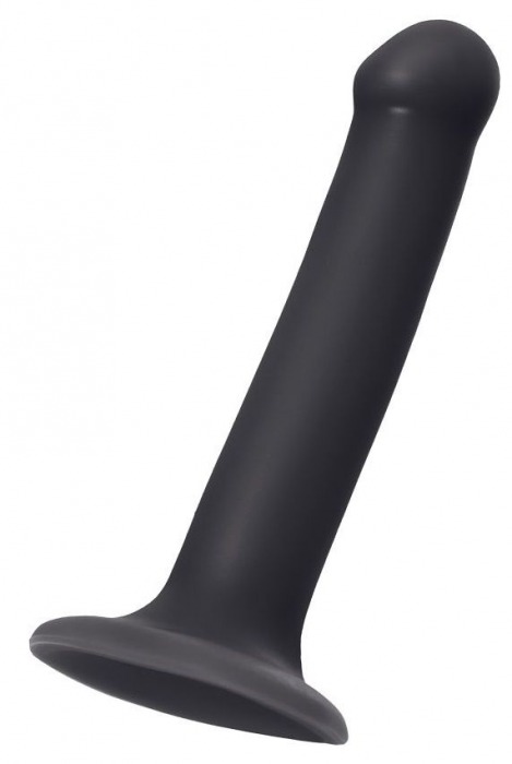 Черный фаллос на присоске Silicone Bendable Dildo M - 18 см. - Strap-on-me - купить с доставкой в Новокузнецке