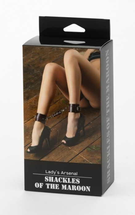 Бордовые оковы на ноги Ladys Arsenal - БДСМ Арсенал - купить с доставкой в Новокузнецке
