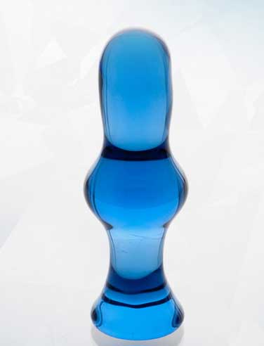 Голубая стеклянная анальная втулка - 12 см. - Sexus в Новокузнецке Голубая стеклянная анальная втулка - 12 см. - Sexus