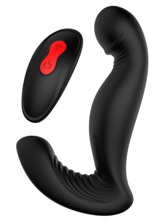 Черный вибромассажер простаты SWIRLING P-PLEASER - Dream Toys - в Новокузнецке купить с доставкой