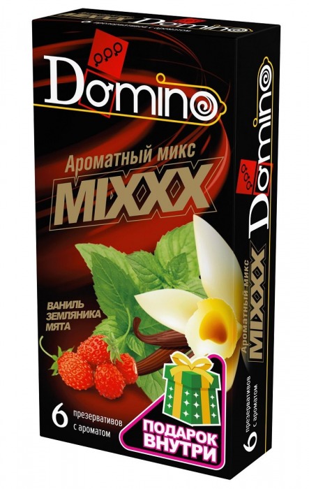 Ароматизированные презервативы DOMINO  Ароматный микс  - 6 шт. - Domino - купить с доставкой в Новокузнецке