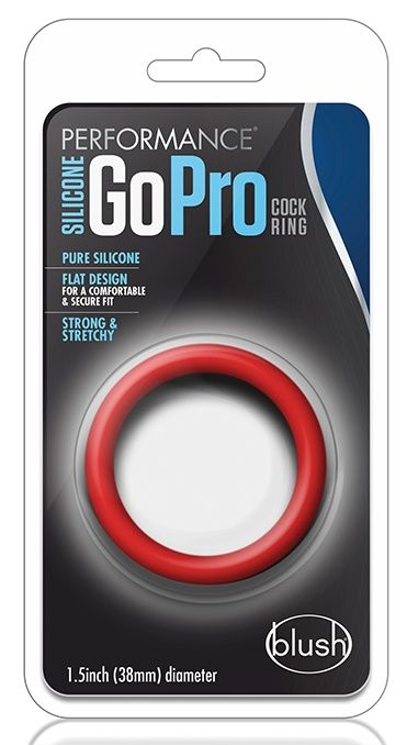 Красное эрекционное кольцо Silicone Go Pro Cock Ring - Blush Novelties - в Новокузнецке купить с доставкой