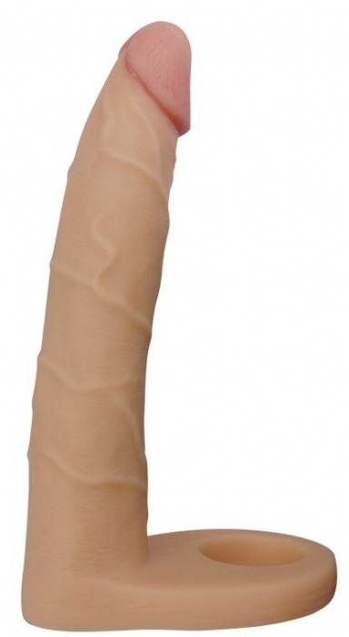 Телесная насадка-фаллоимитатор для двойного проникновения - 17 см. - Lovetoy - купить с доставкой в Новокузнецке