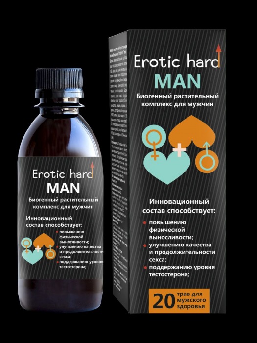 Мужской биогенный концентрат для усиления эрекции Erotic hard Man - 250 мл. - Erotic Hard - купить с доставкой в Новокузнецке