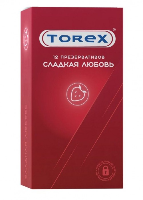 Презервативы Torex  Сладкая любовь  с ароматом клубники - 12 шт. - Torex - купить с доставкой в Новокузнецке