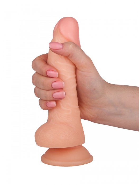 Телесный фаллоимитатор на присоске Soulful - 19 см. - Lola Games