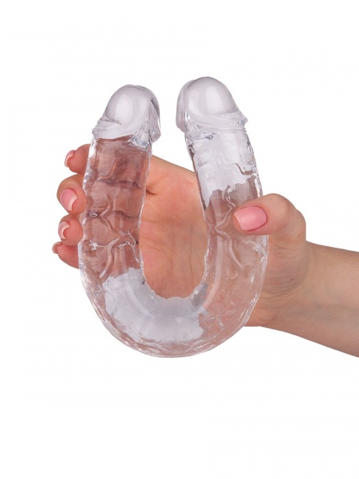 Прозрачный двусторонний фаллоимитатор Eternity - 29,5 см. - Lola Games