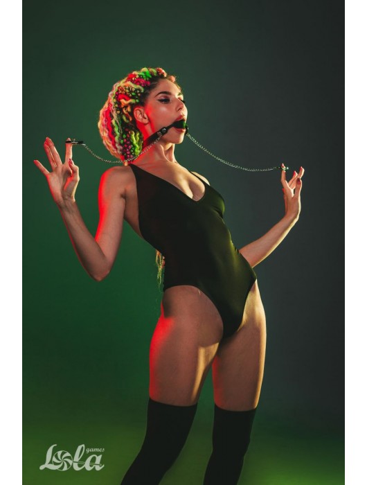 Силиконовый кляп-шар Hentai с зажимами на соски - Lola Games - купить с доставкой в Новокузнецке