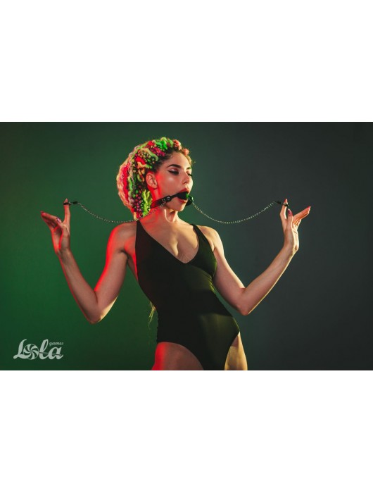 Силиконовый кляп-шар Hentai с зажимами на соски - Lola Games - купить с доставкой в Новокузнецке