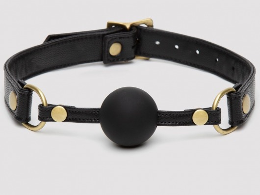 Черный кляп-шар Bound to You Faux Leather Ball Gag - Fifty Shades of Grey - купить с доставкой в Новокузнецке Черный кляп-шар Bound to You Faux Leather Ball Gag - Fifty Shades of Grey - купить с доставкой в Новокузнецке