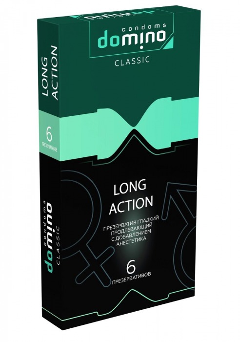 Презервативы с пролонгирующим эффектом DOMINO Classic Long action - 6 шт. - Domino - купить с доставкой в Новокузнецке