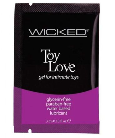 Лубрикант на водной основе для использования с игрушками WICKED Toy Love - 3 мл. - Wicked - купить с доставкой в Новокузнецке