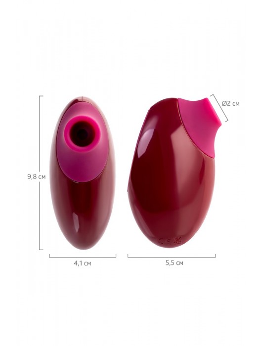Бордовый вакуумный стимулятор клитора Myrty - A-toys