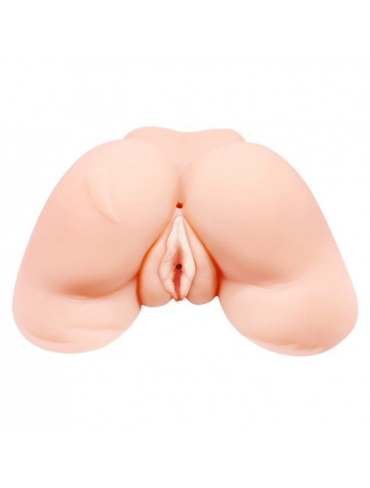 Телесная вибровагина Julie с 2 рабочими отверстиями - Baile - в Новокузнецке купить с доставкой