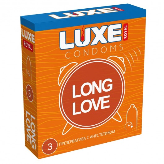 Презервативы с продлевающим эффектом LUXE Royal Long Love - 3 шт. - Luxe - купить с доставкой в Новокузнецке