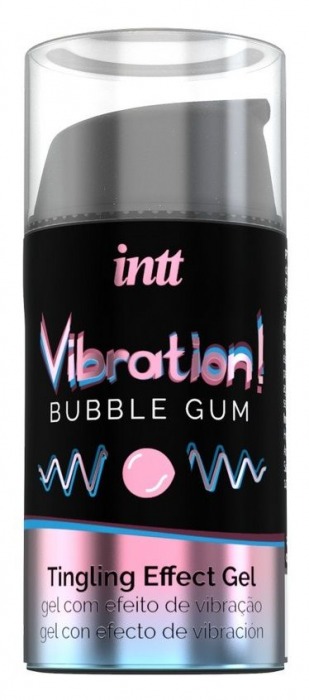 Жидкий интимный гель с эффектом вибрации Vibration! Bubble Gum - 15 мл. - INTT - купить с доставкой в Новокузнецке