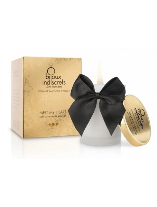 Массажная свеча Melt My Heart с ароматом карамели - 70 мл. - Bijoux Indiscrets - купить с доставкой в Новокузнецке